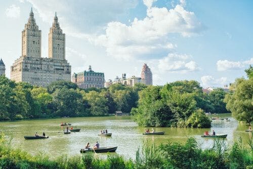 Vue sur le lac de Central Park