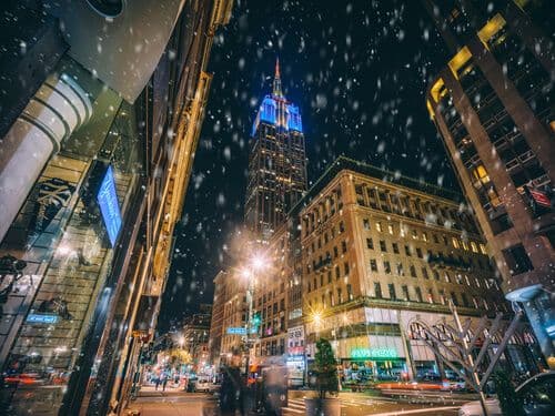 L'Empire State Building en hiver