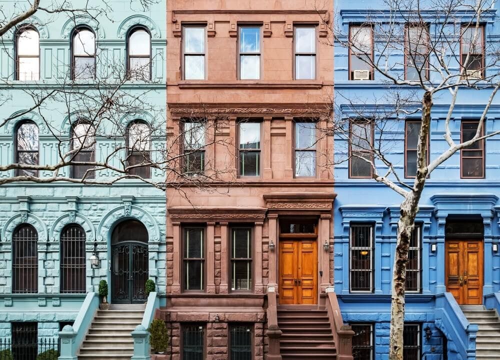 Les maisons colorées de l'Upper West Side