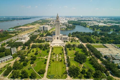 Vue aérienne de Baton Rouge