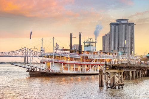 Le bateau à vapeur sur le Mississippi