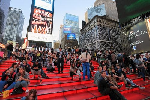 Les  célèbres escaliers rouges