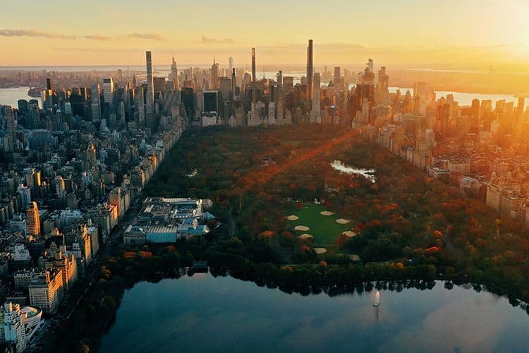 Vue aérienne sur Central Park